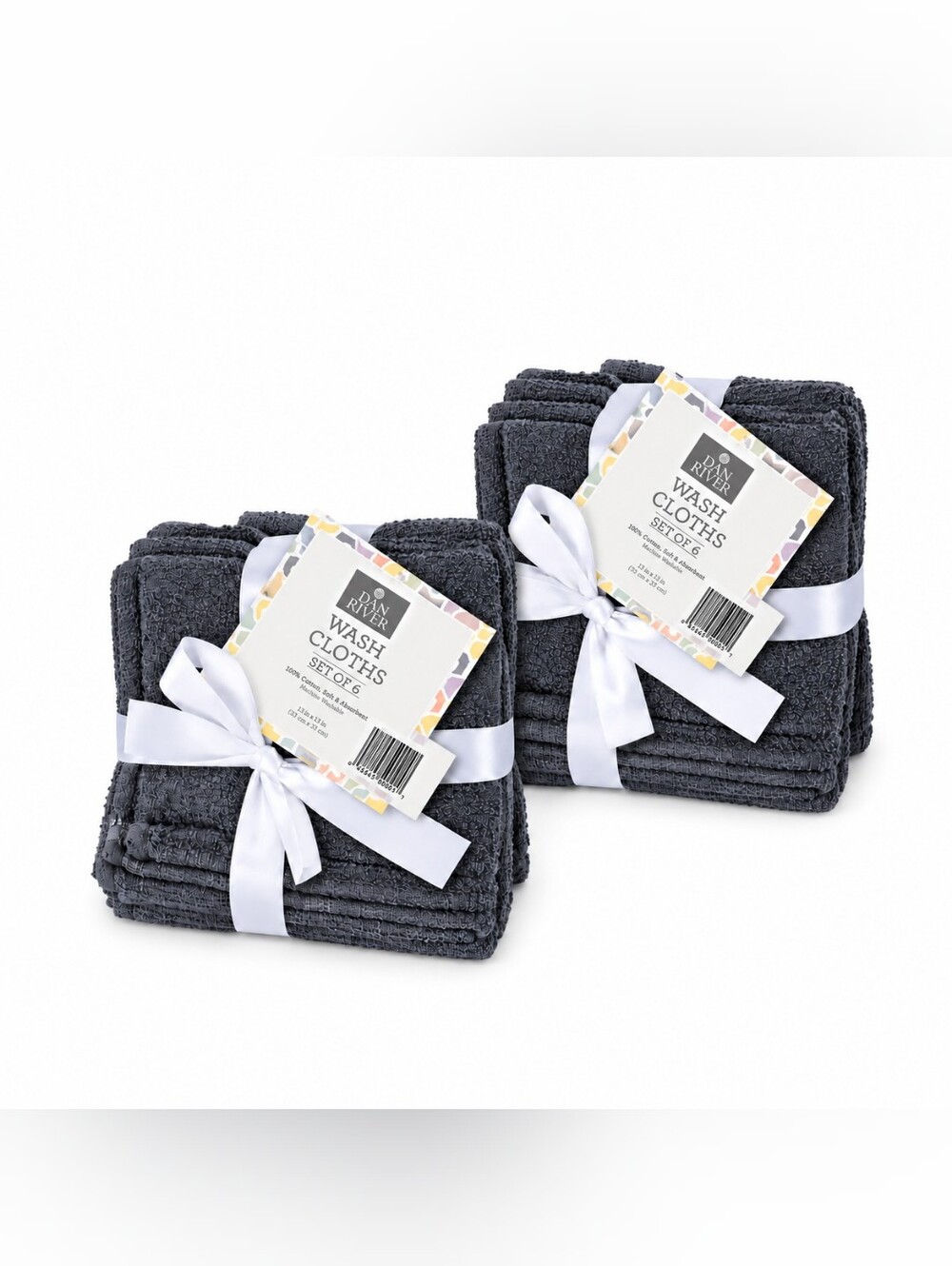 12 Pack 100% Cotton Wash Cloths 12" x 12" Soft Absorbent Quick Drying Brand New